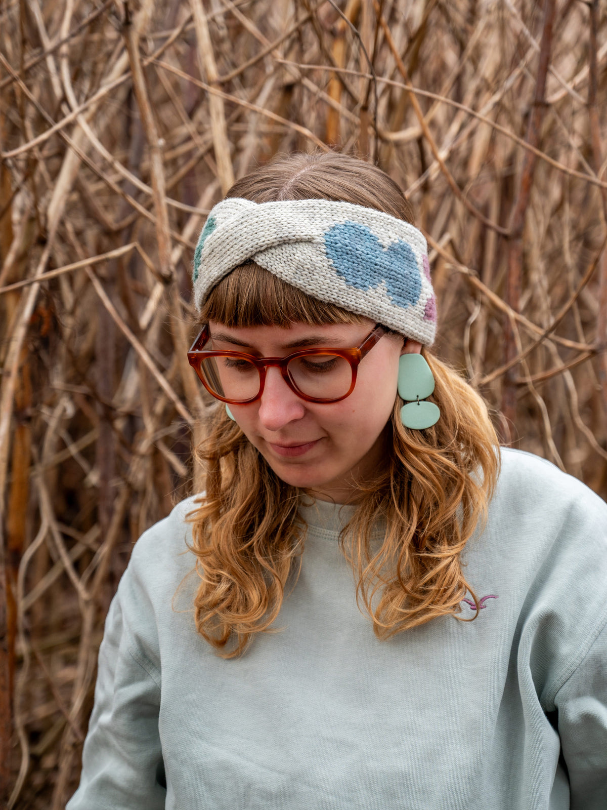 Rainbow Intarsia Headband Knit Kit