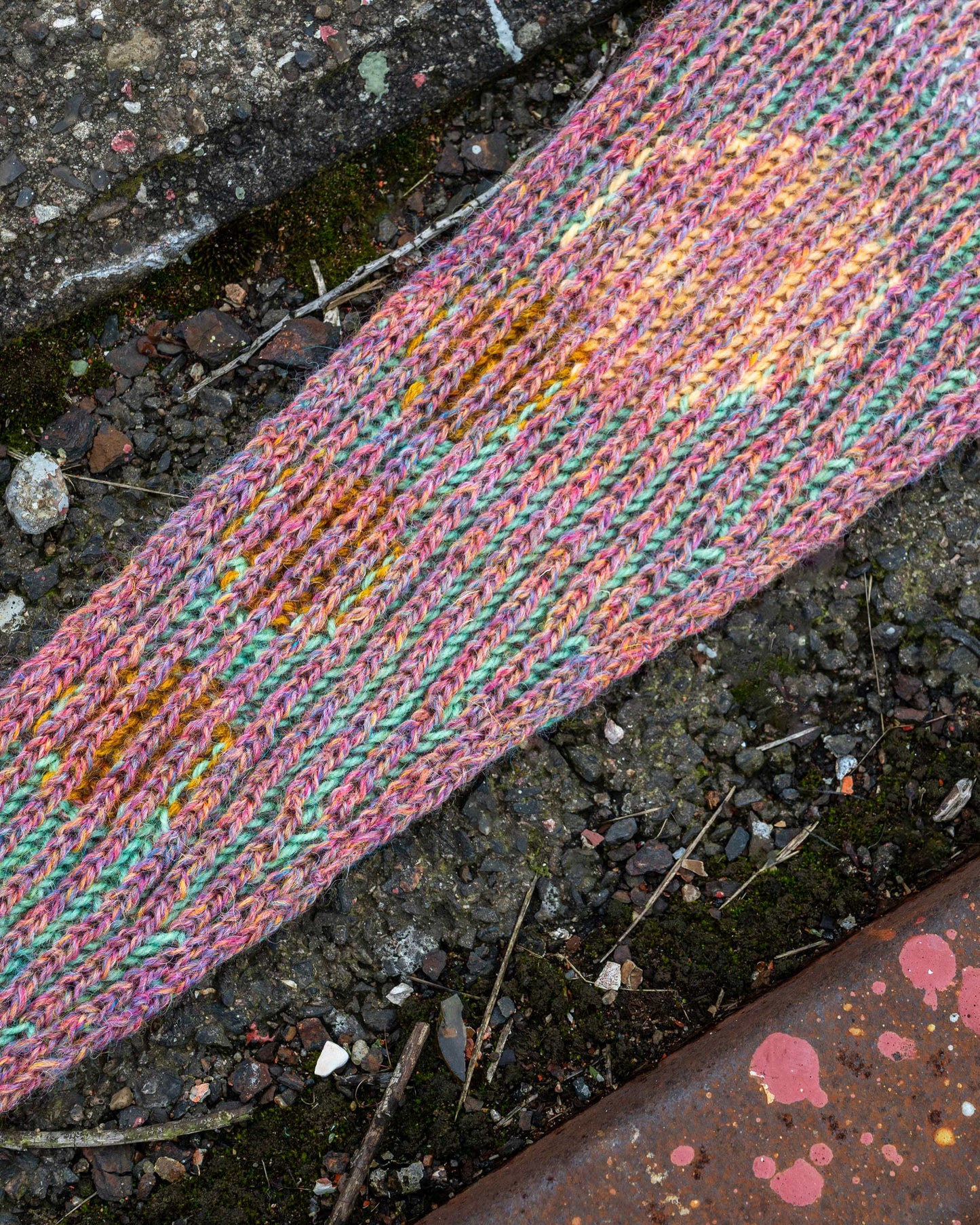 Brioche Intarsia Bandana Knitting Pattern English