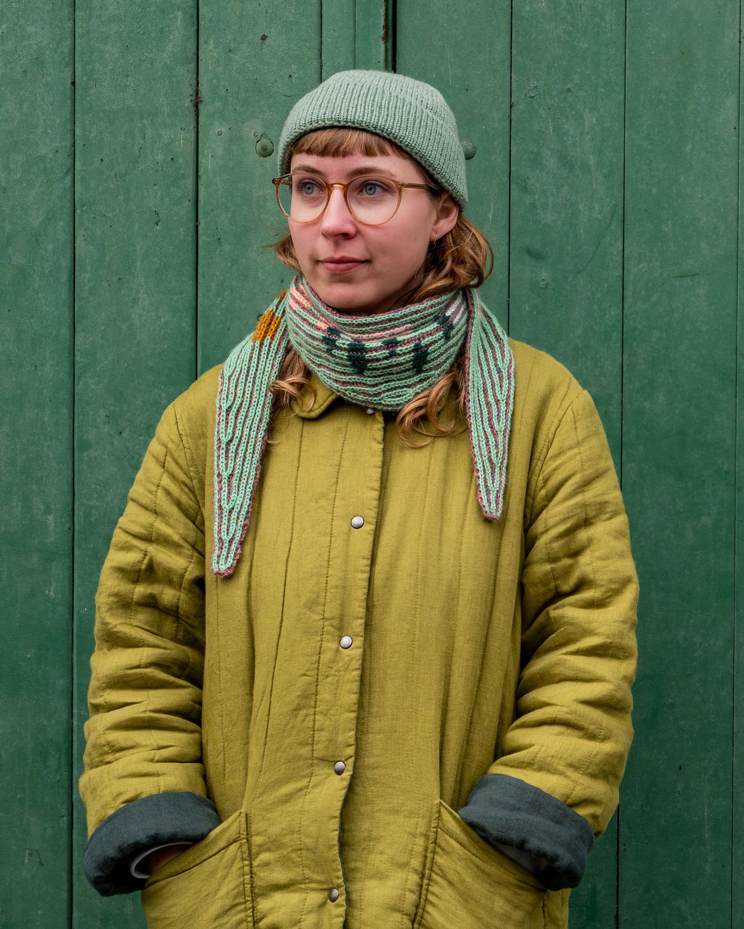Brioche Intarsia Bandana Knitting Pattern English