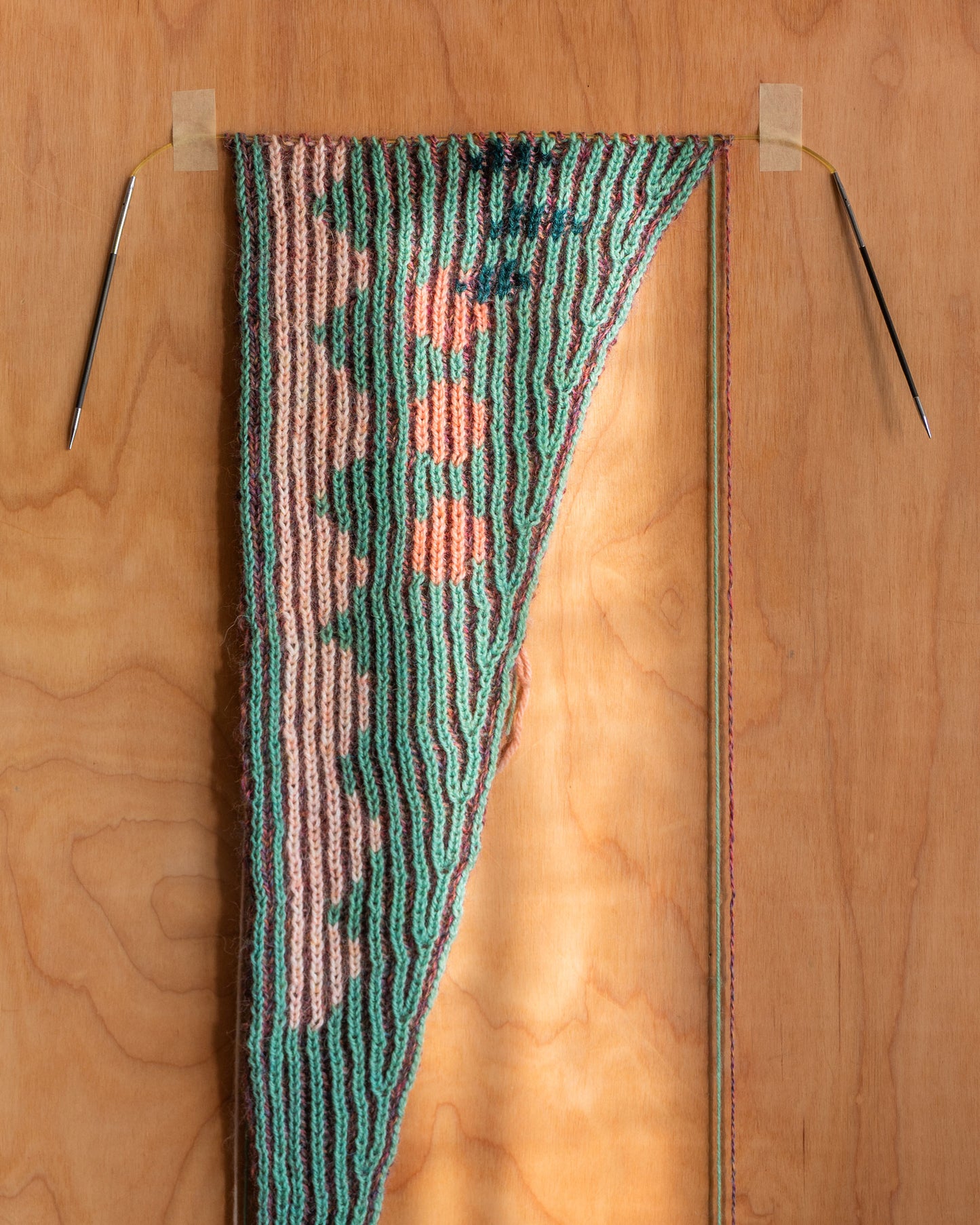 Brioche Intarsia Bandana Knitting Pattern English