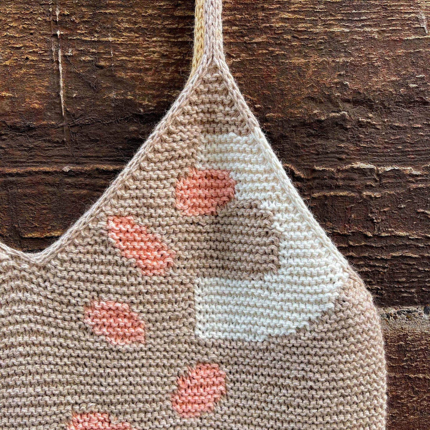 Strap detail of the Intarsia Top.