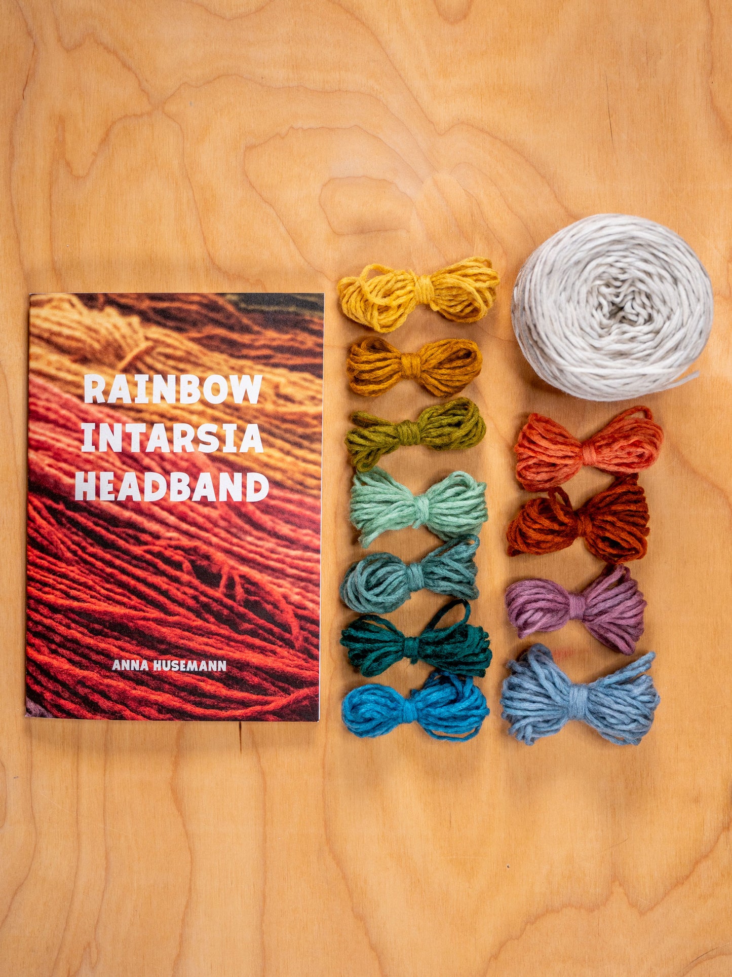 Rainbow Intarsia Headband Knit Kit