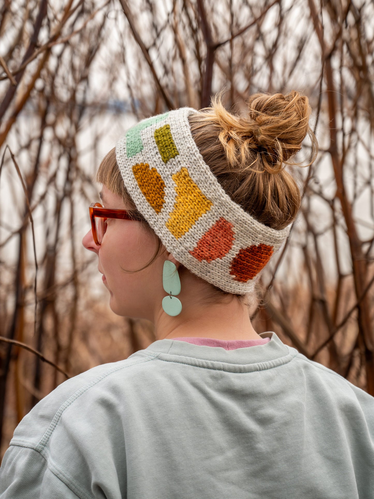 Rainbow Intarsia Headband Knit Kit