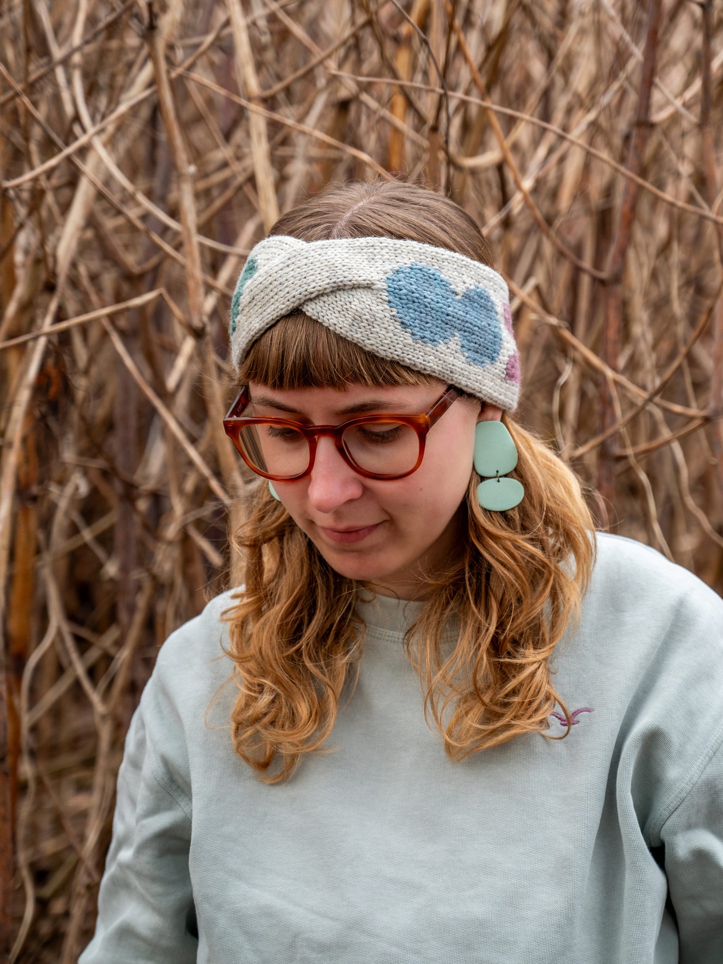 Rainbow Intarsia Headband Knit Kit