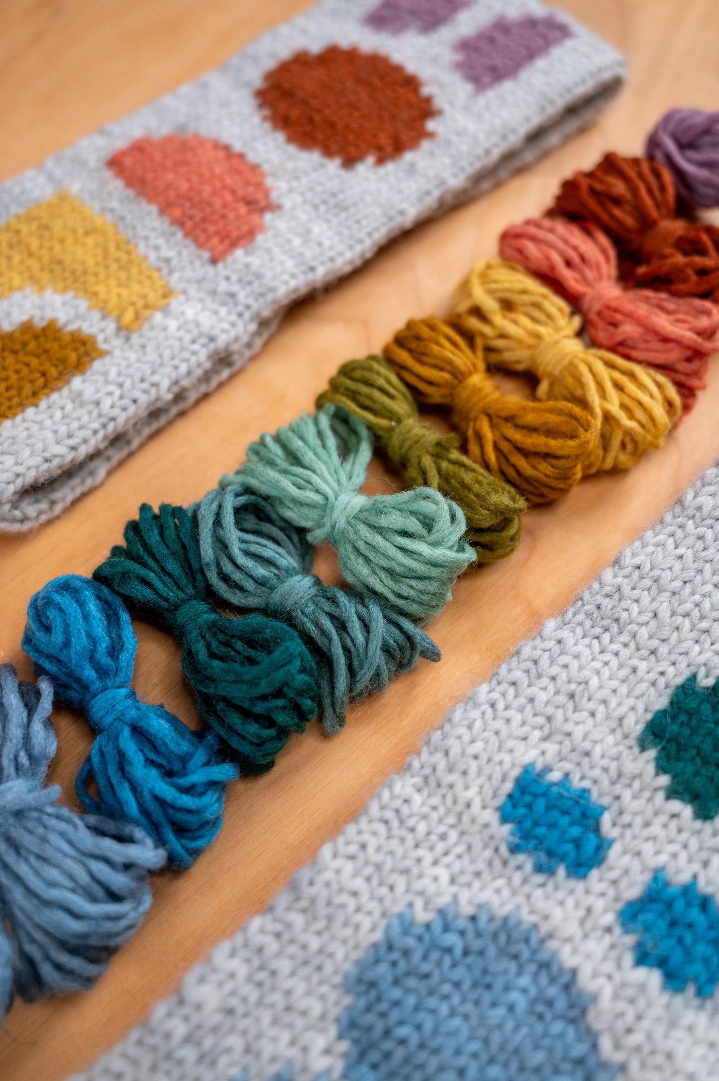 Rainbow Intarsia Headband Knit Kit