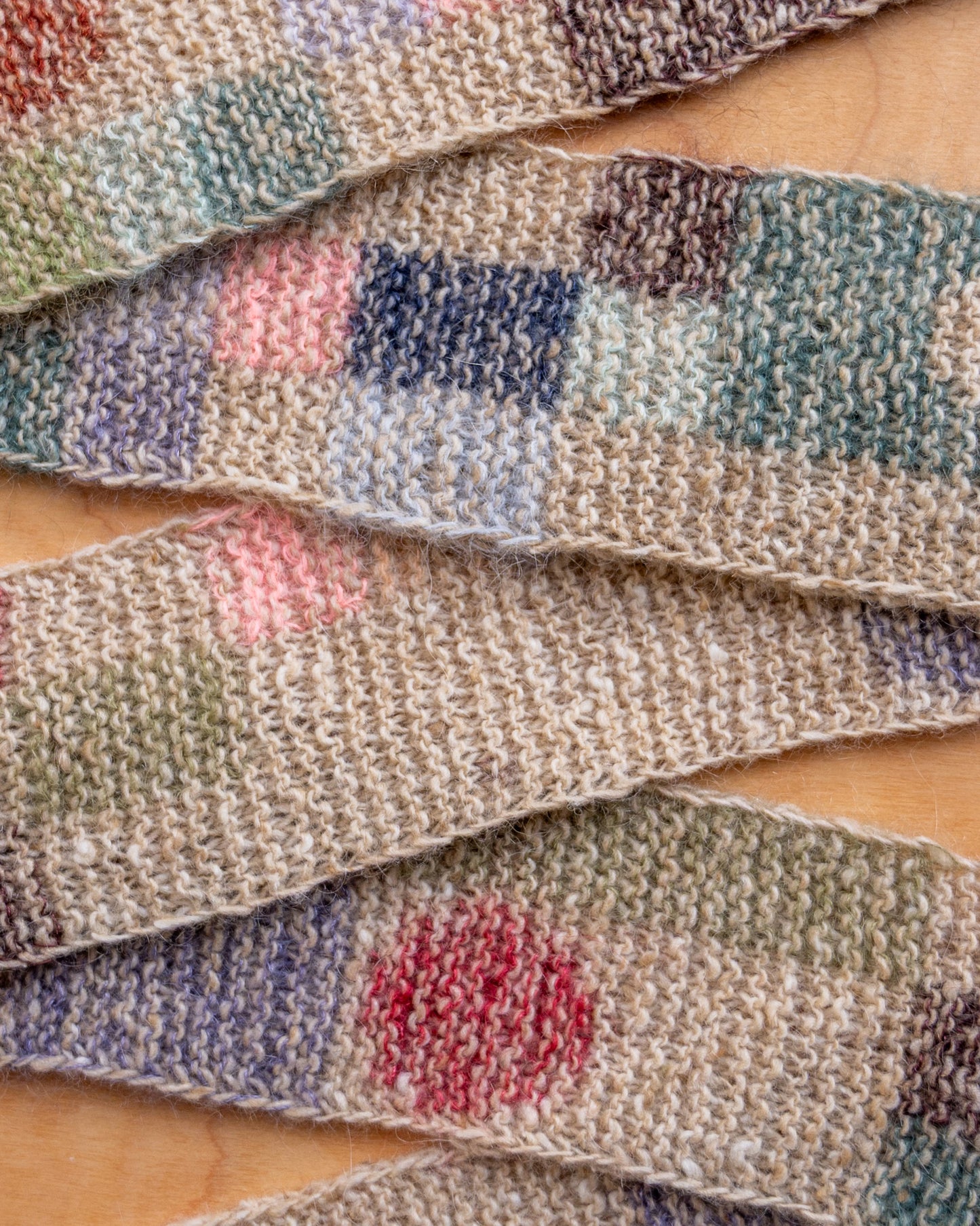 Colour As You Go scarf knitting pattern English